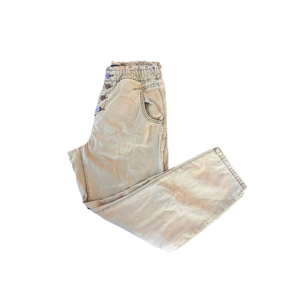 Sanctuary Standard Surplus Olive Green Paperbag Waist Button Fly Pants Size 28 - Picture 5 of 9